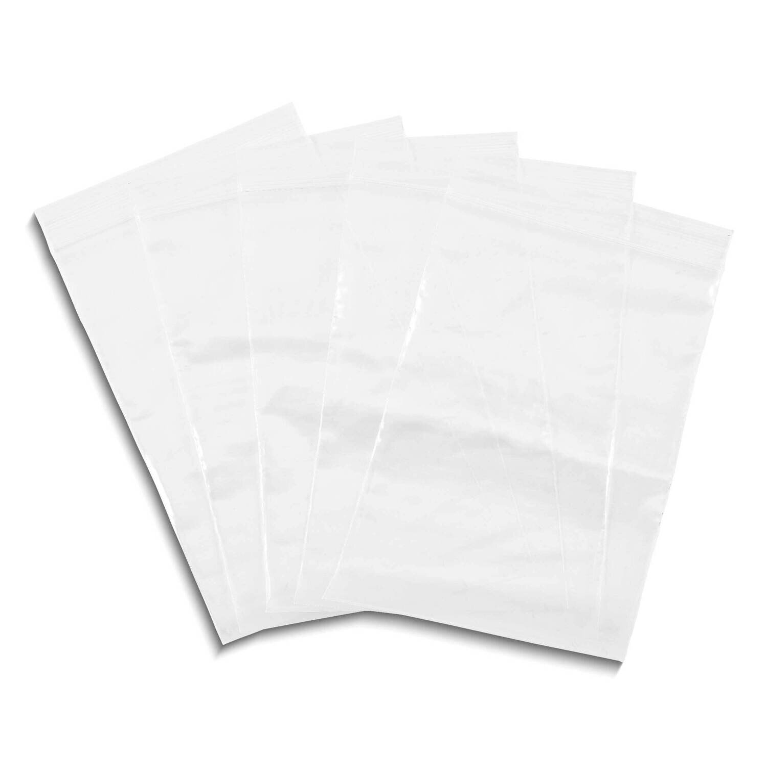 Box of 1000 4inx6in 10pks of 100 Reclosable 2mil Clear Zipper Plastic Bags JT5405/1