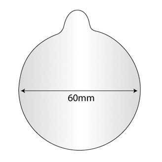 Pack of 25 60mm Diameter Pre-cut Circle with Tab 0.08mm Thick Protective Film JT5489