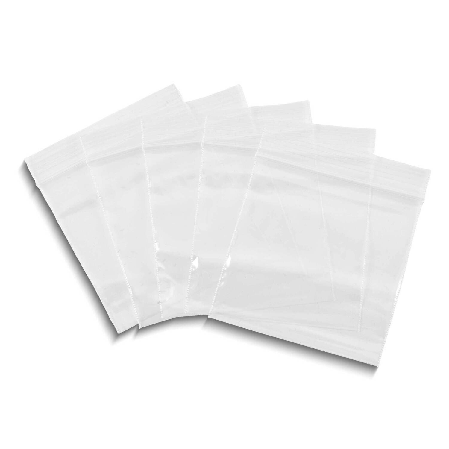 Box of 1000 3inx3in 10pks of 100 Reclosable 2mil Clear Zipper Plastic Bags JT5401/1