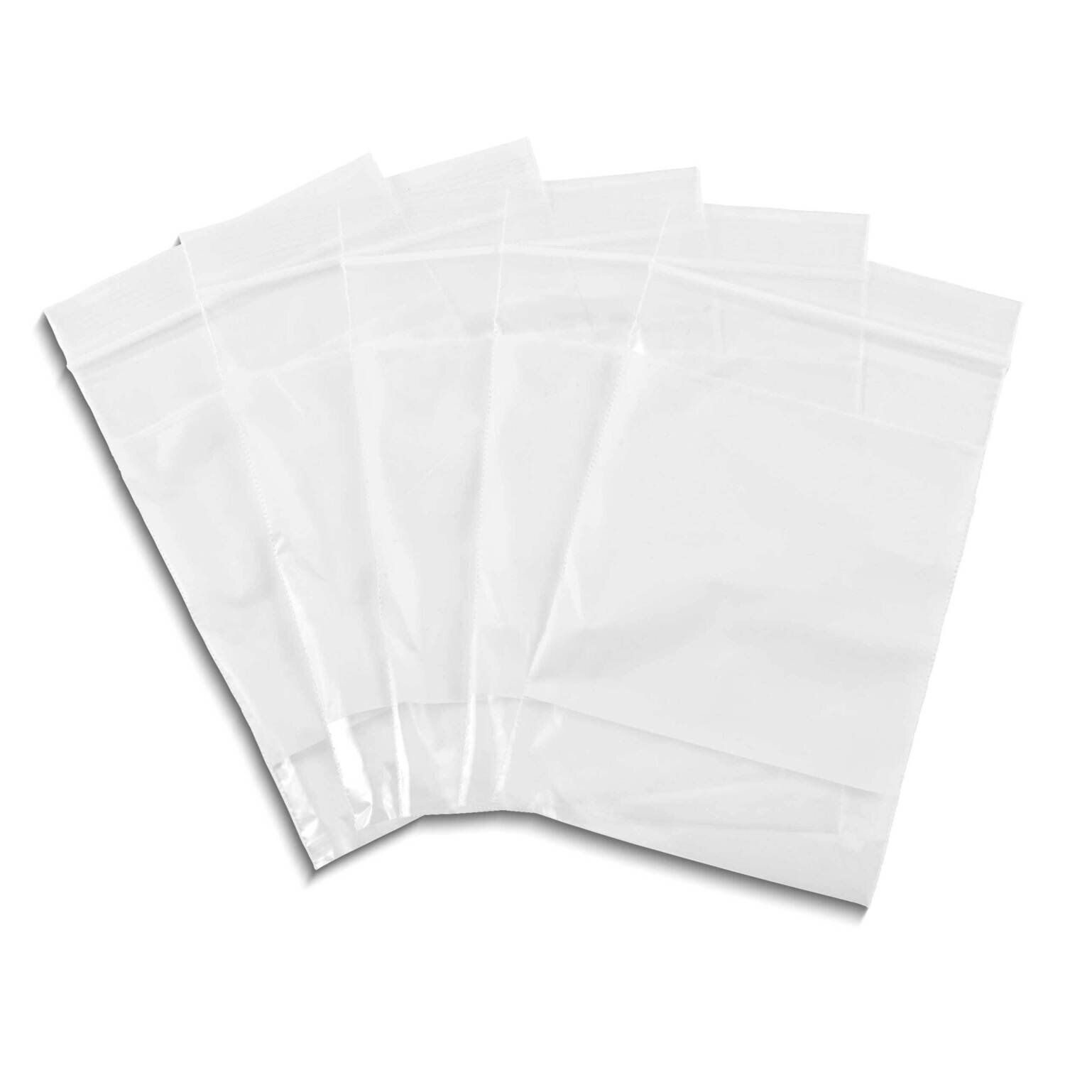 Box of 1000 4inx6in 10pks of 100 Reclosable 2mil White Block Zipper Bags JT5405/1W