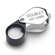 Economy Doublet 12mm Chrome and Black 10X Loupe JT5572