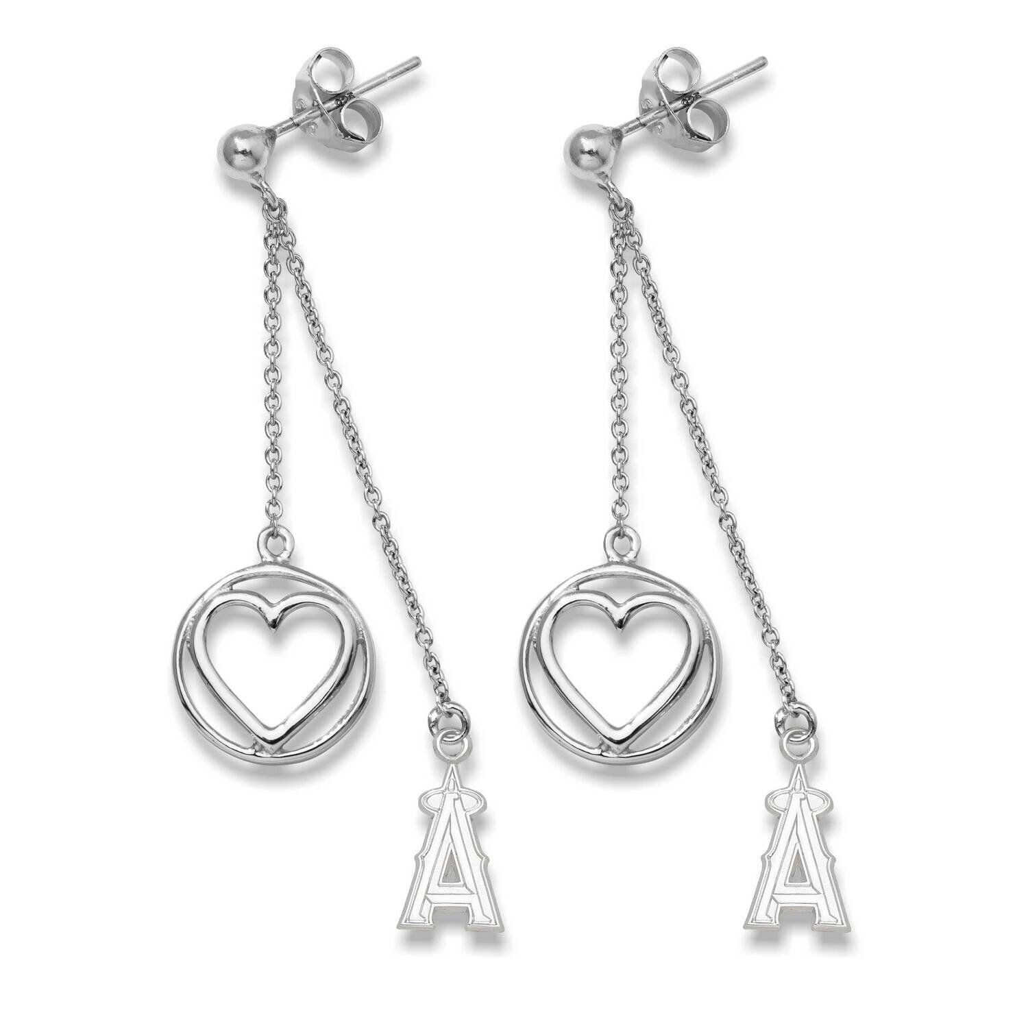 MLB Los Angeles Angels Beloved Heart Earrings Sterling Silver ANG013BLERD-SS, MPN: ANG013BLERD-SS, …