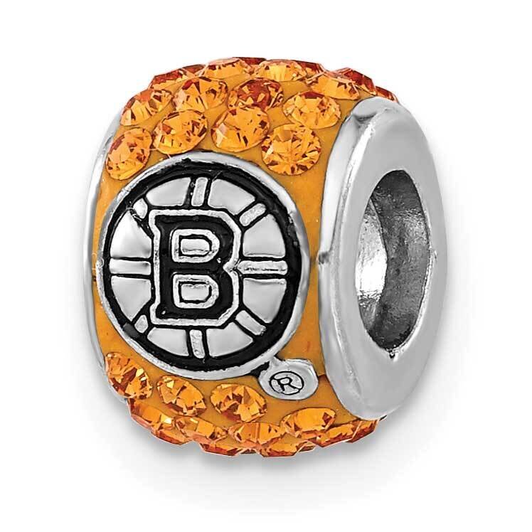 NHL Boston Bruins Yellow Crystal Bead Sterling Silver BRI070CHM-SS, MPN: BRI070CHM-SS, 634401995438