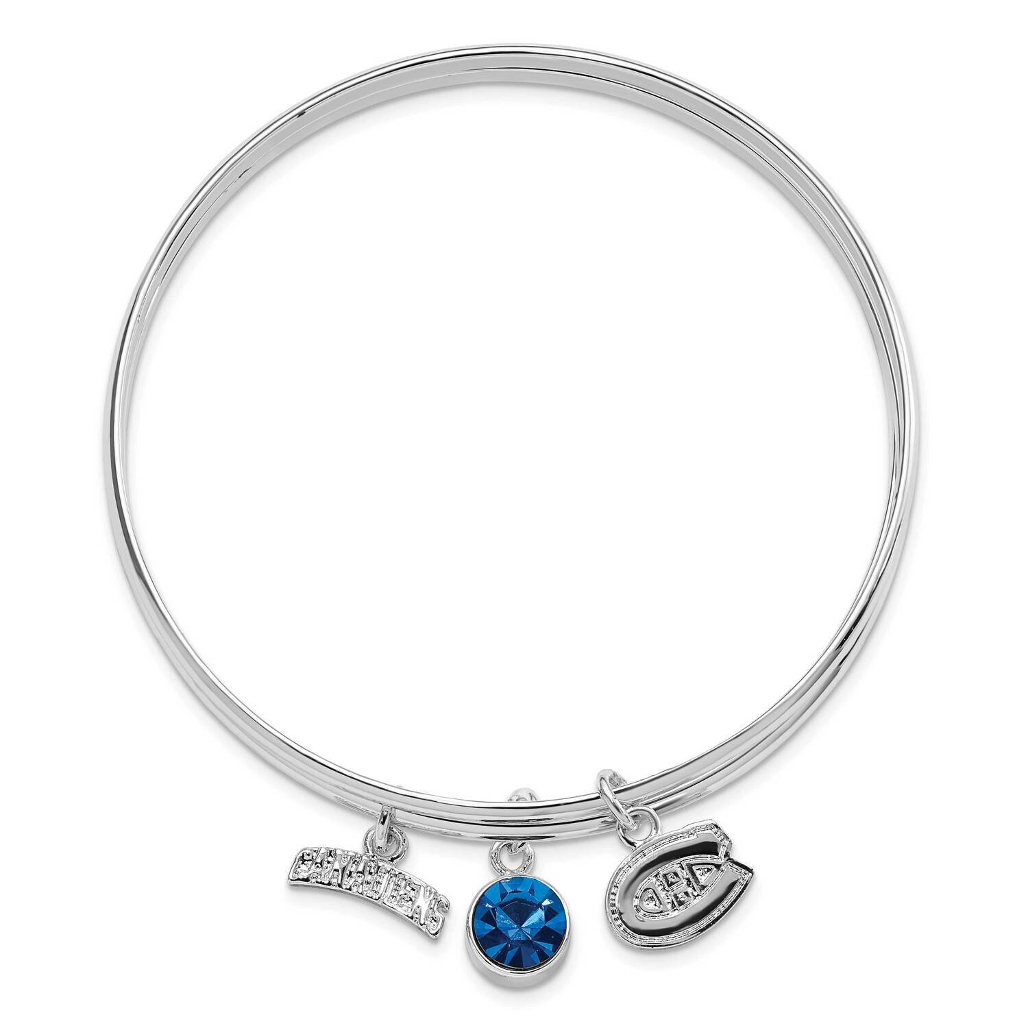 NHL Montreal Canadiens Crystal 3 pc Charm Bangle Set Silver-tone CANTBB