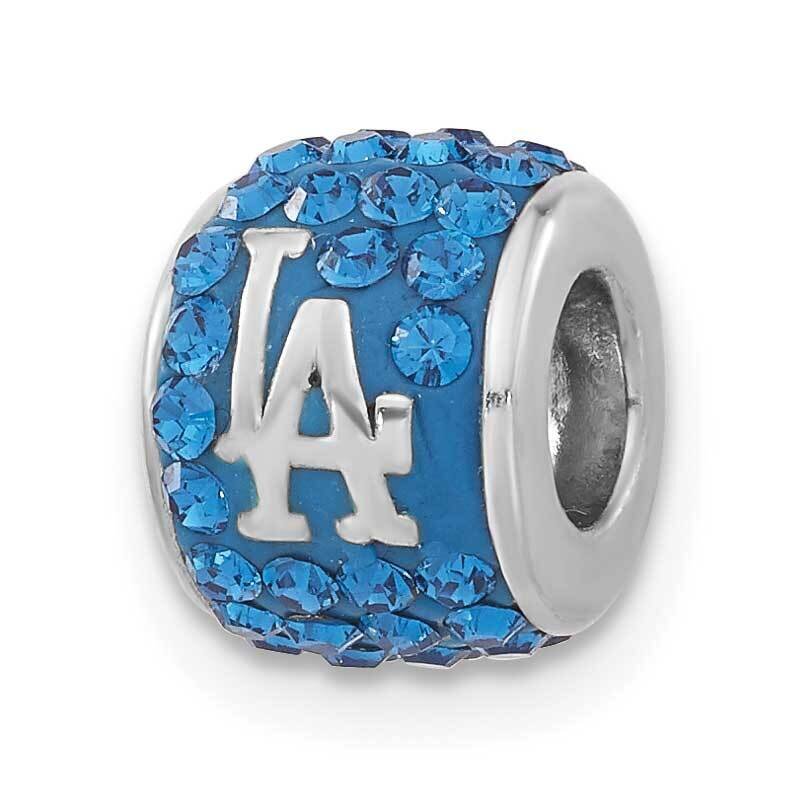 MLB Los Angeles Dodgers Blue Crystal Bead Sterling Silver DOD070CHM-SS