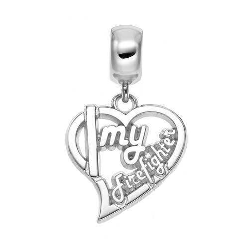HEART WITH I MY FIREFIGHTER .75 EUROPEAN STYLE BEAD BAI Sterling Silver PBS017BDSS, MPN: PBS017BDSS…