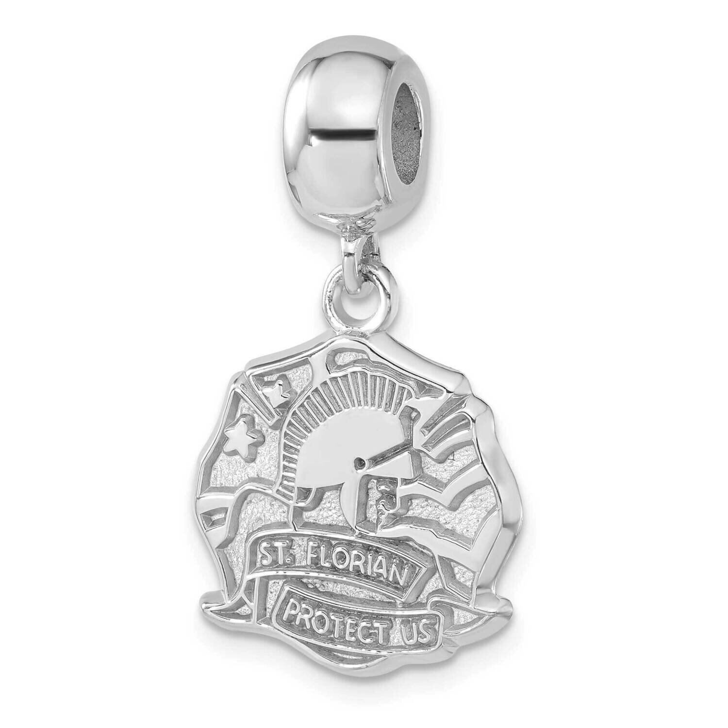 Polished Saint Florian Dangle Bead Sterling Silver PBS039BDSS, MPN: PBS039BDSS, 810680028528