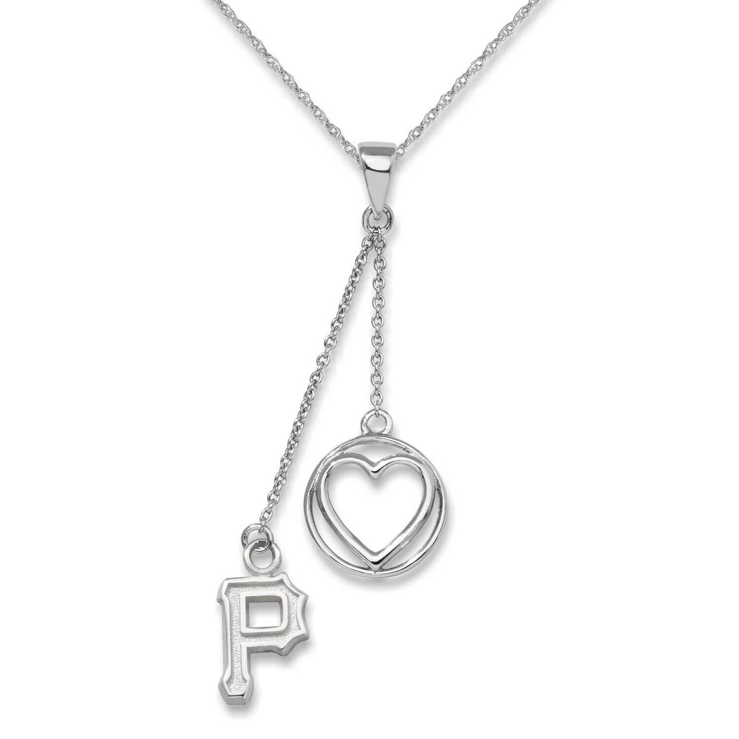 PITTSBURGH PIRATES P 3/8 BELOVED HEART NECKLACE Sterling Silver PIR005BLN-SS, MPN: PIR005BLN-SS, 63…