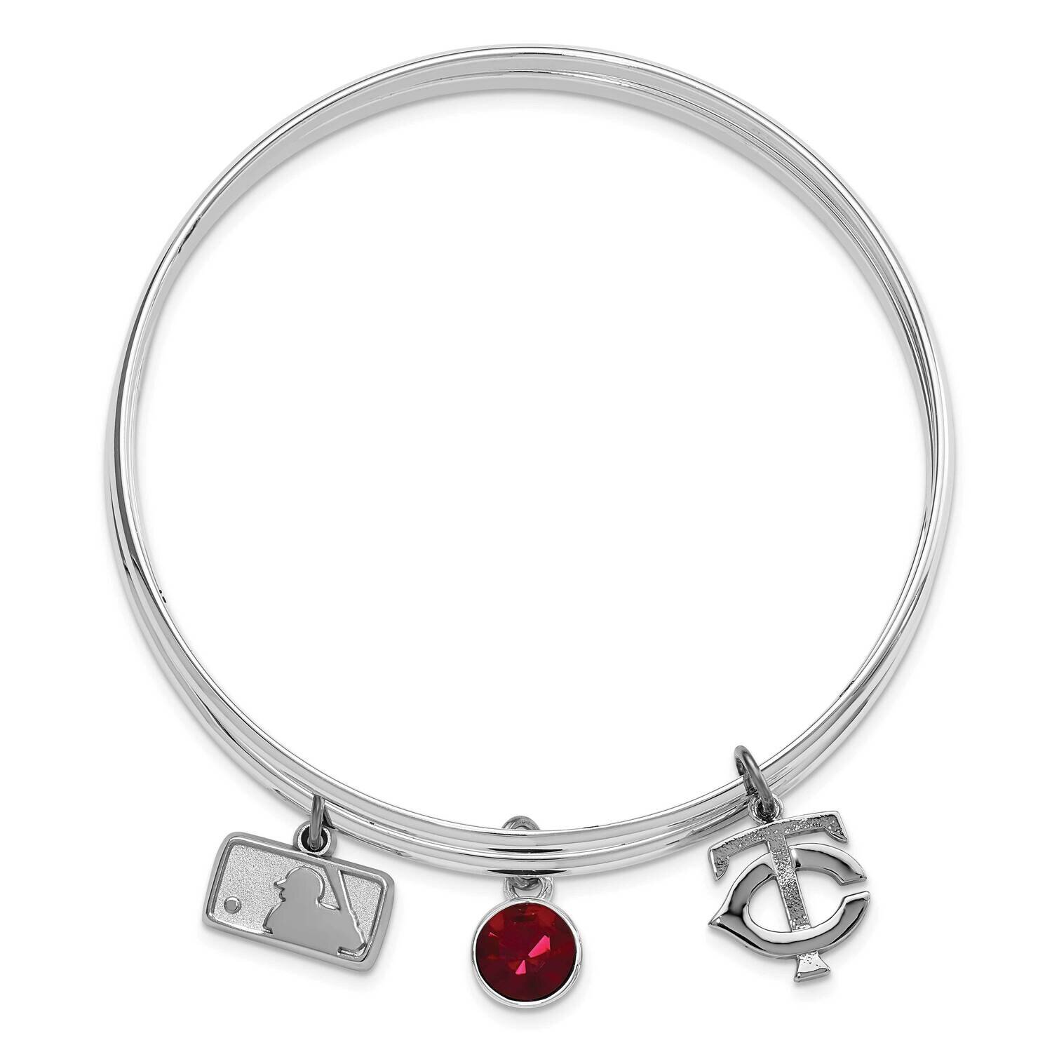 MLB Minnesota Twins Red Crystal Slip On Charm Triple Bracelet Set TWNTBB-MLB, MPN: TWNTBB-MLB, 6344…