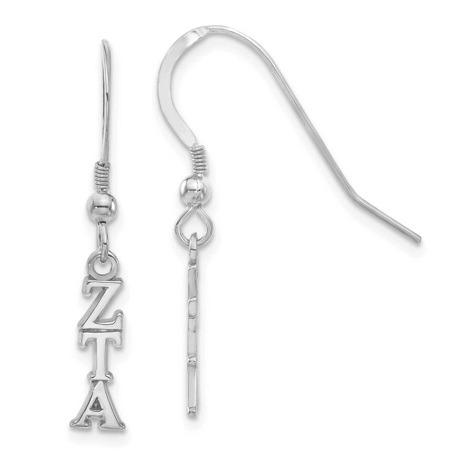 Zeta Tau Alpha Dangle Earrings Sterling Silver ZTA005ERD-SS