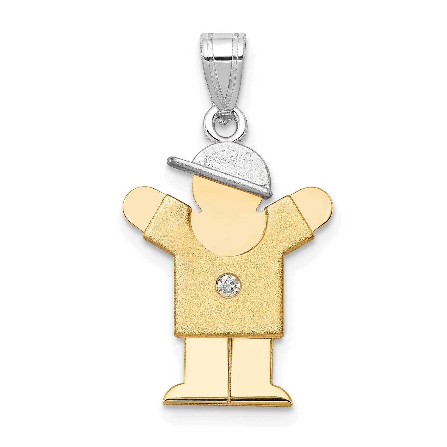 AAA Diamond Kid Pendant 14k Two-tone Gold XK189AAA, MPN: XK189AAA, 883957115931