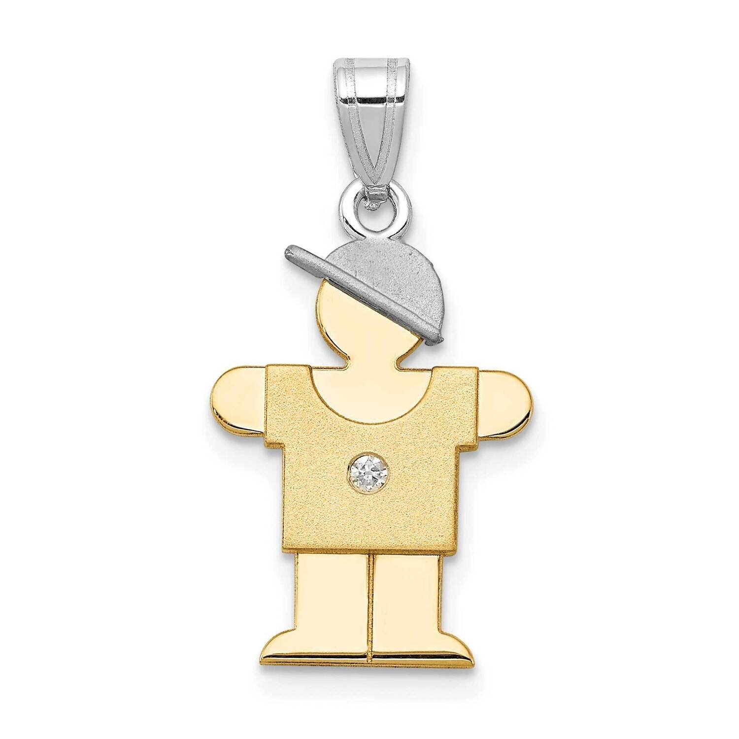 AAA Diamond Kid Pendant 14k Two-tone Gold XK192AAA, MPN: XK192AAA, 883957116006