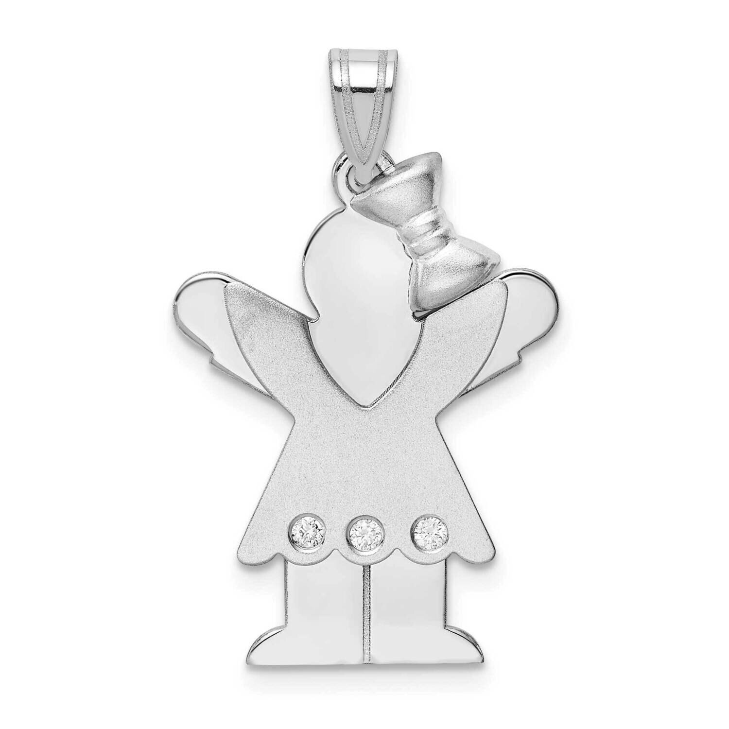 A Diamond Kid Pendant 14k White Gold XK446A, MPN: XK446A, 883957236780