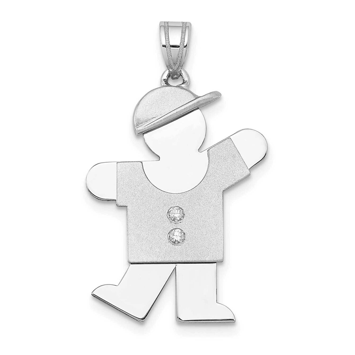 AAA Diamond Kid Pendant 14k White Gold XK449AAA, MPN: XK449AAA, 883957116969