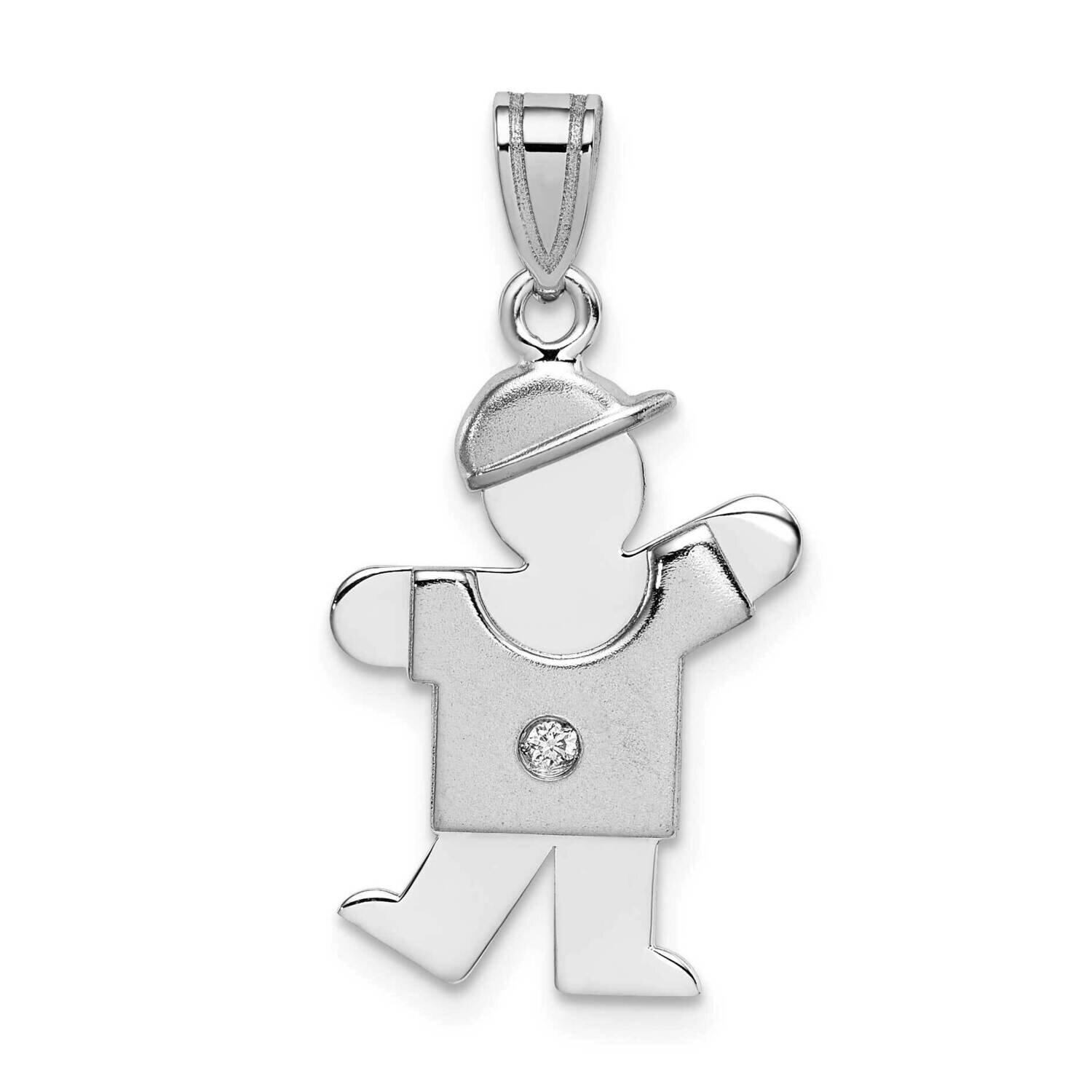 AAA Diamond Kid Pendant 14k White Gold XK437AAA, MPN: XK437AAA, 883957047997