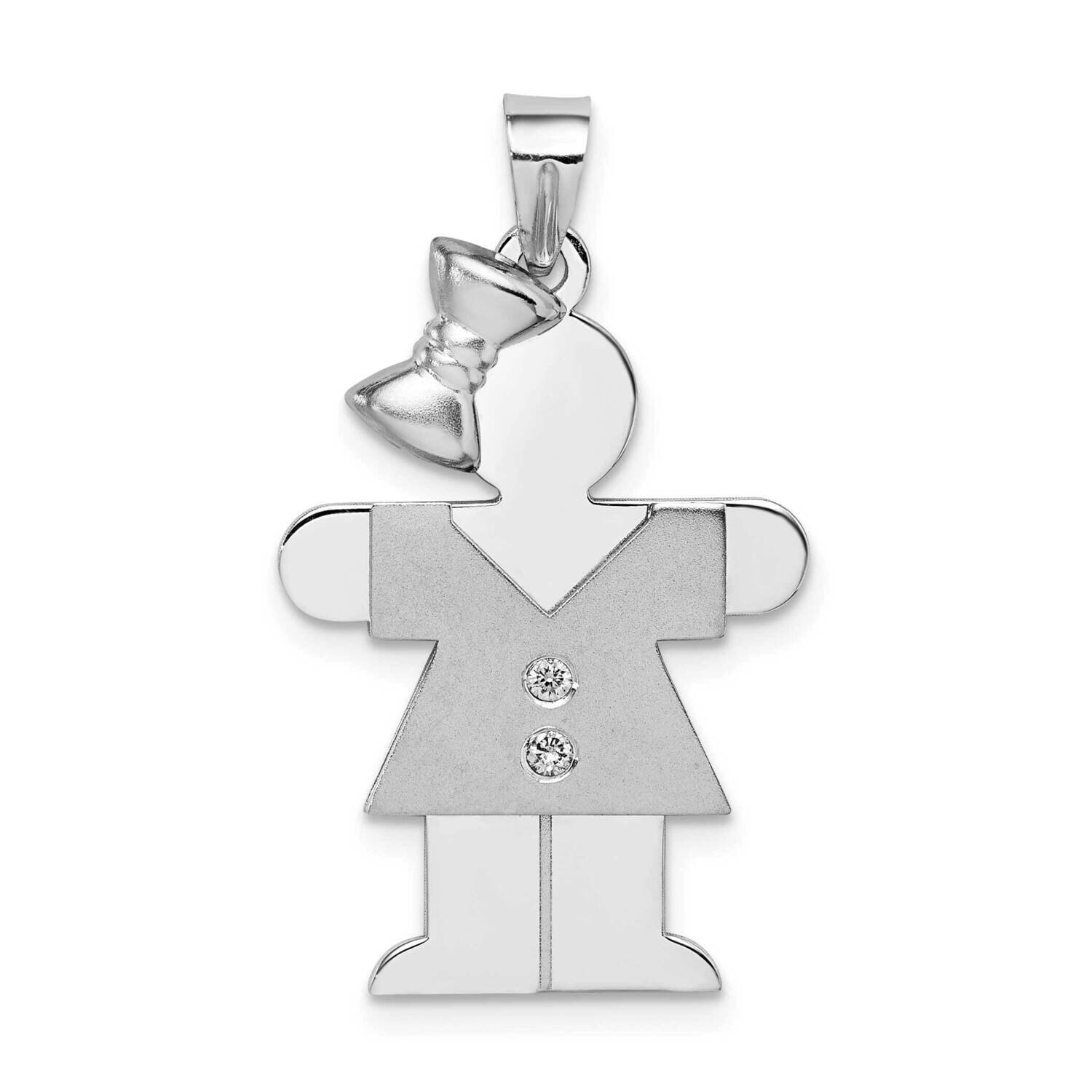 A Diamond Kid Pendant 14k White Gold XK442A, MPN: XK442A, 883957236797