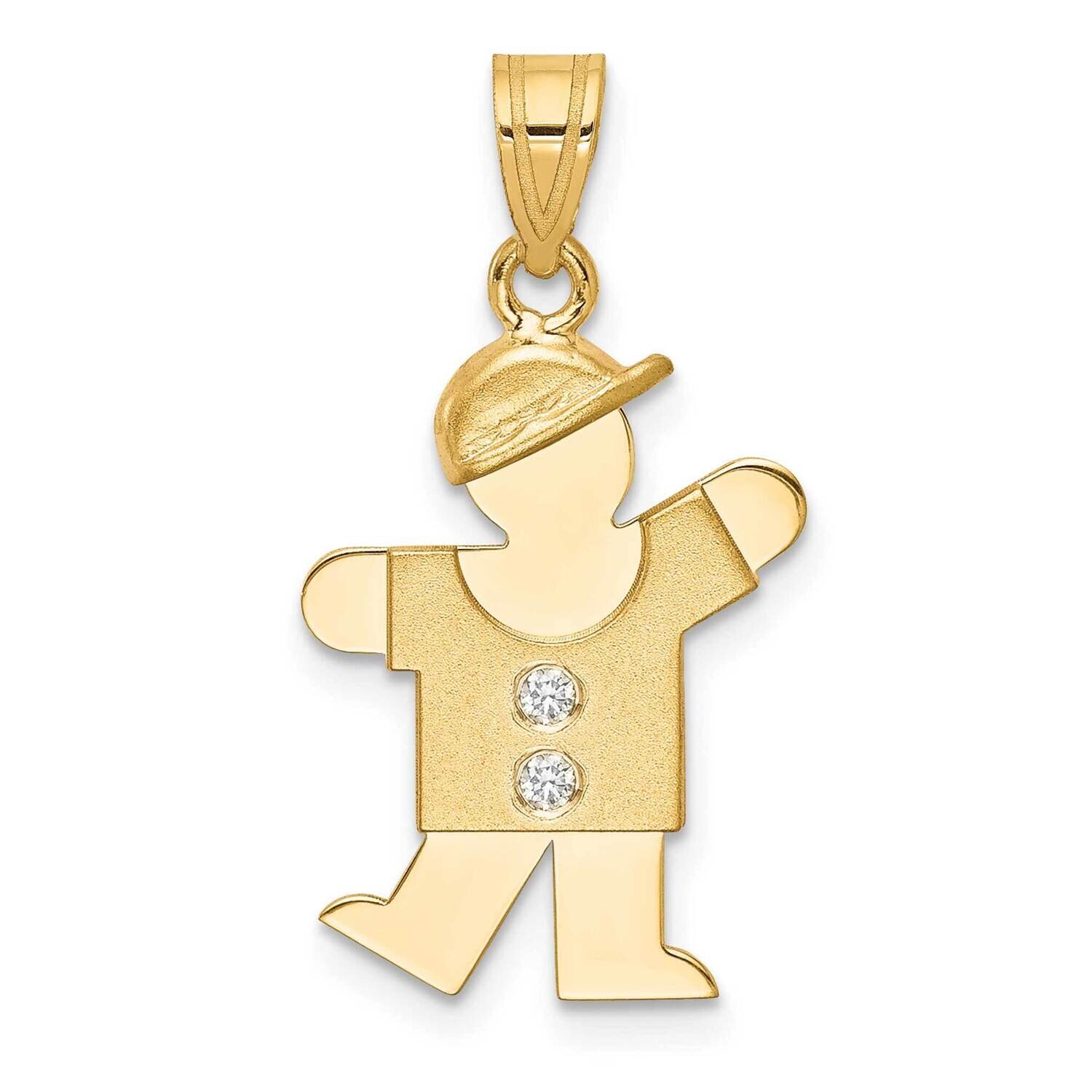AAA Diamond Kid Pendant 14k Gold XK465AAA