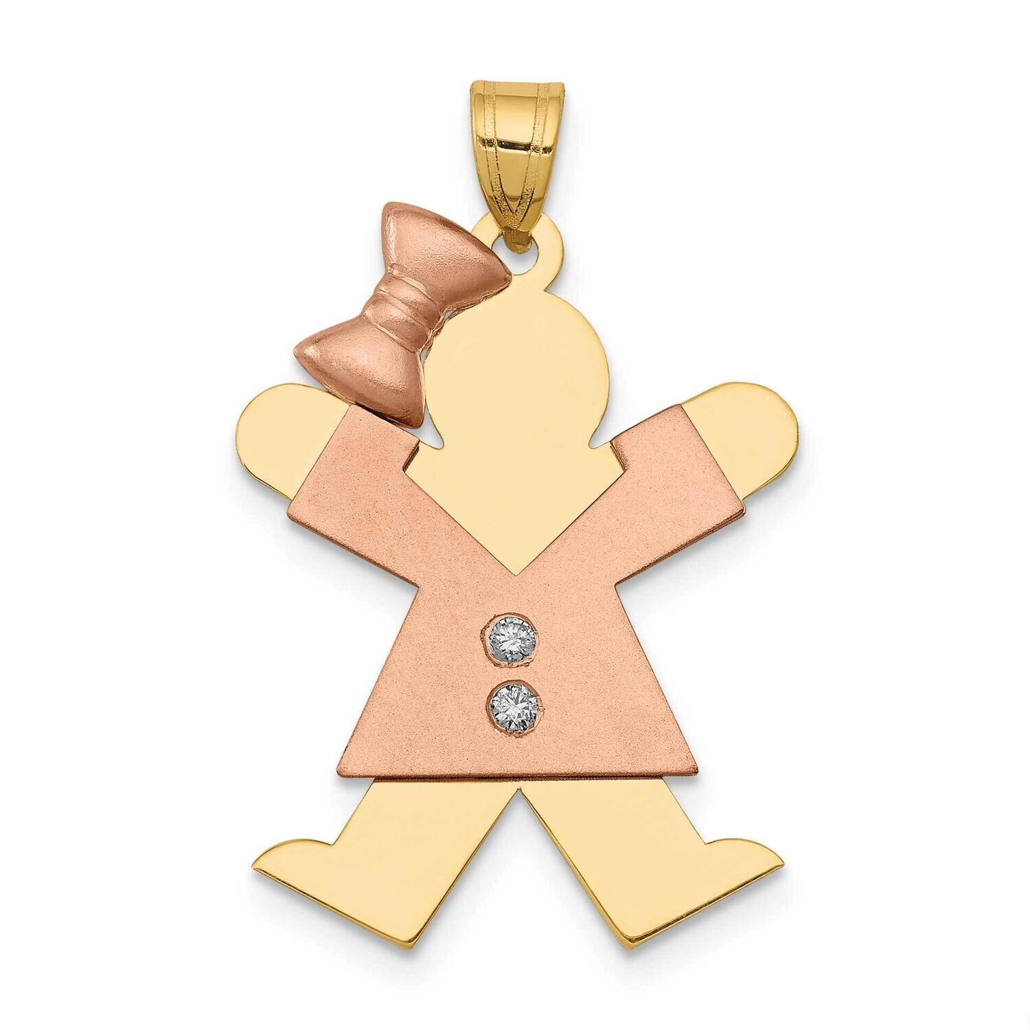 A Diamond Kid Pendant 14k Two-tone Gold XK509A, MPN: XK509A, 883957235011
