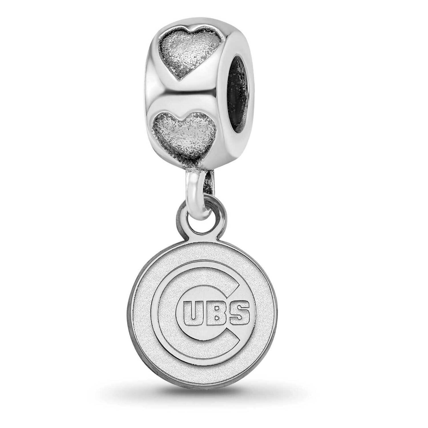 Chicago Cubs C Heart Bead Sterling Silver Rhodium-plated CUB004BD2-SS, MPN: CUB004BD2-SS, 634401965…