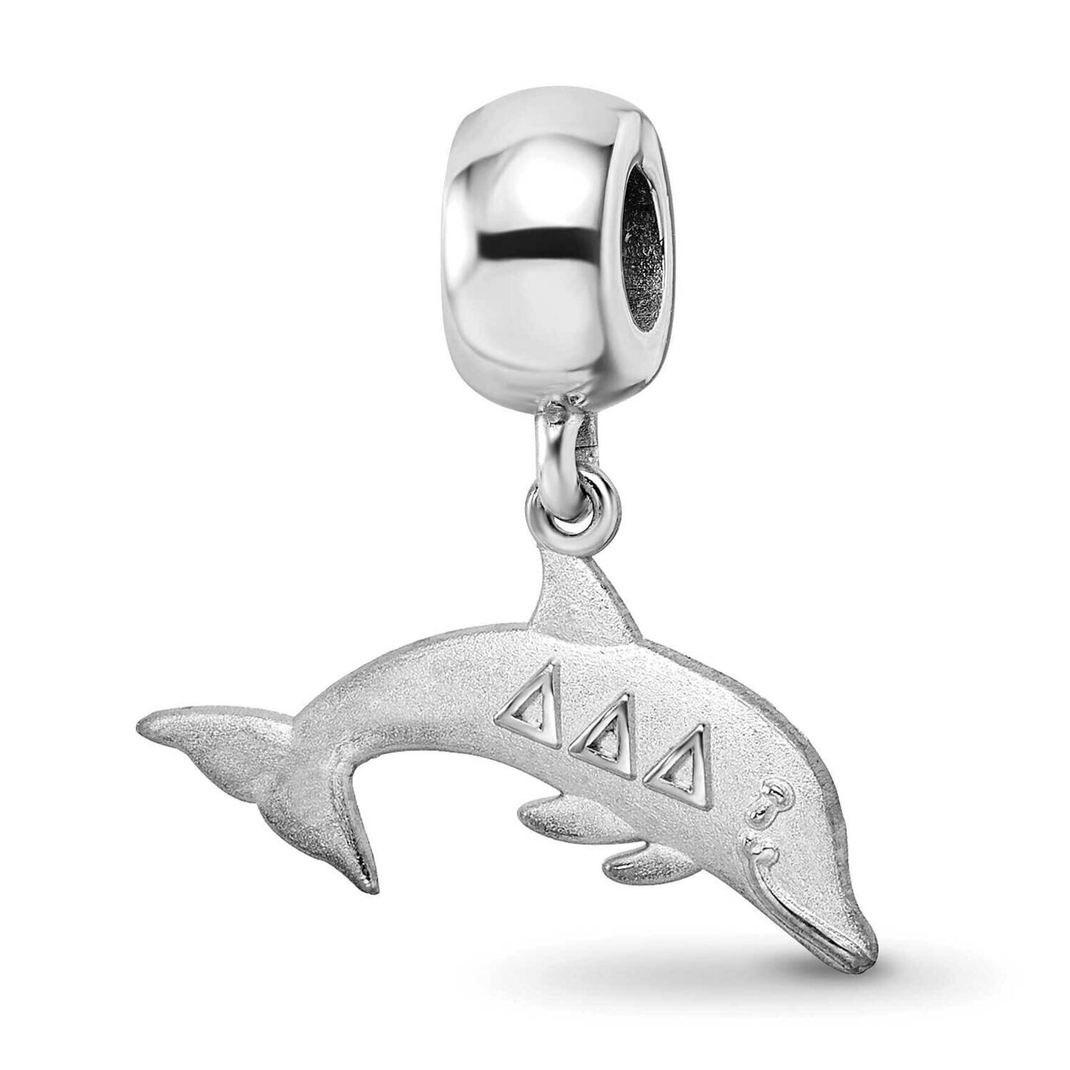 Delta Delta Delta Dolphin on Bead Sterling Silver Rhodium-plated DDD003BD1-SS, MPN: DDD003BD1-SS, 6…