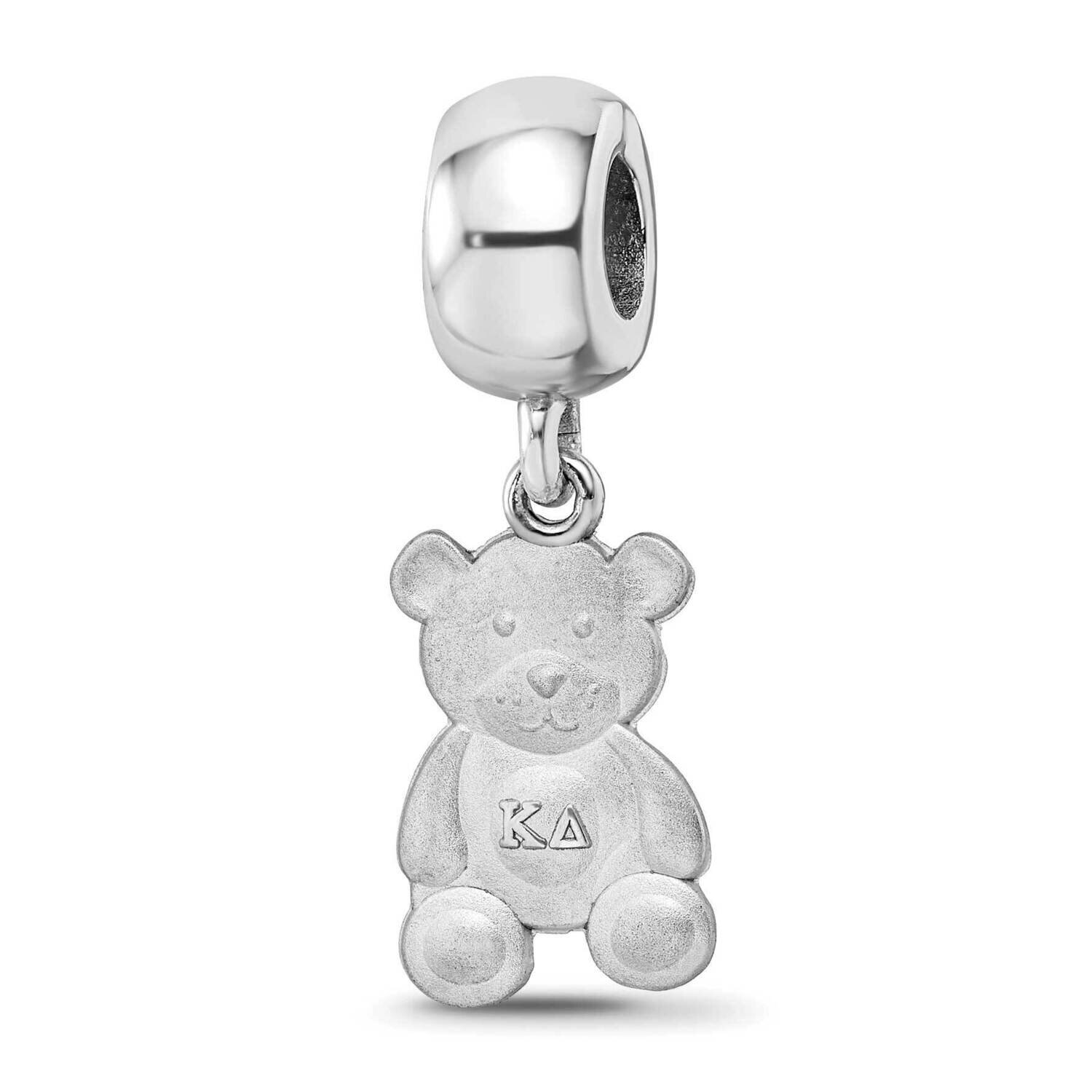 Kappa Delta Teddy Bear on Bead Sterling Silver Rhodium-plated KD003BD1-SS, MPN: KD003BD1-SS, 634401…