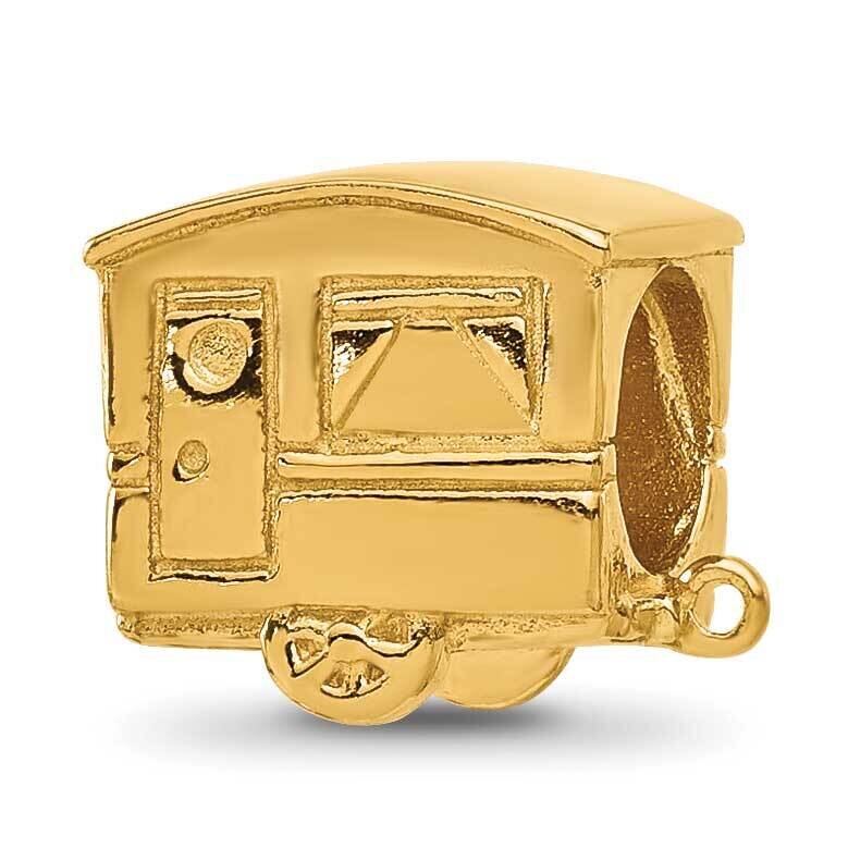 Gold-plated Camper Bead Sterling Silver QRS1902GP, MPN: QRS1902GP,