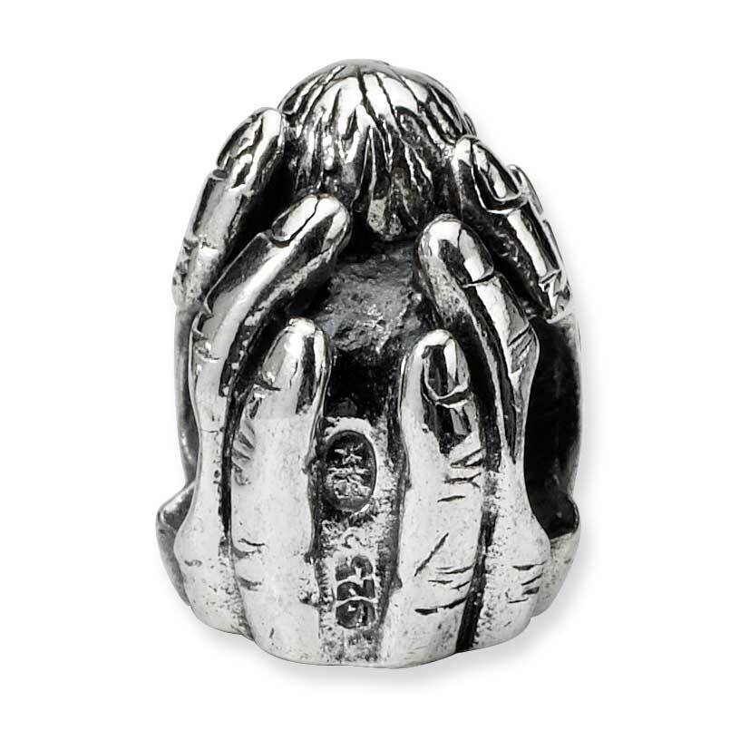 Baby in Hands Bead Sterling Silver QRS206, MPN: QRS206, 883957720555