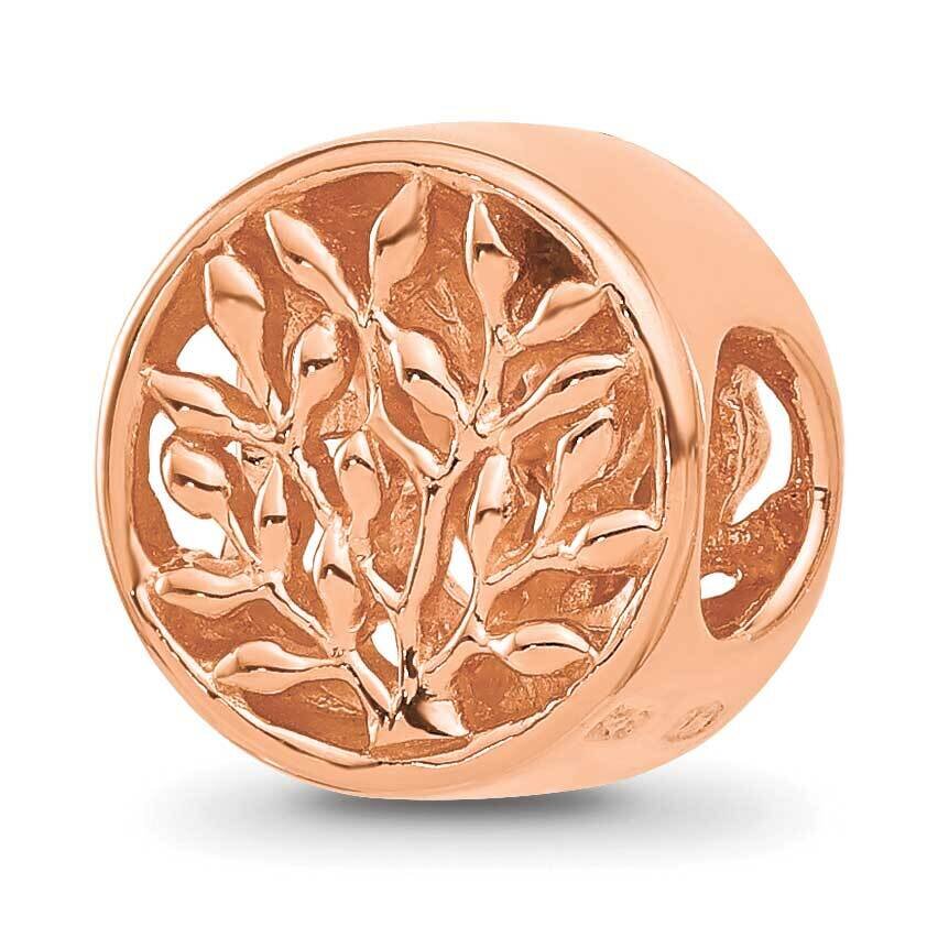 Rose Gold-plated Tree of Life Circle Bead Sterling Silver QRS2990RP, MPN: QRS2990RP,