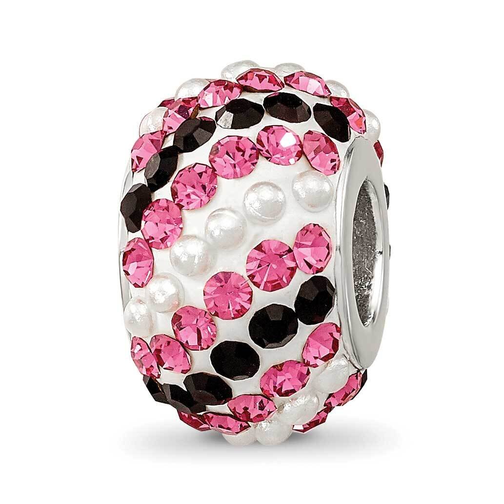 Preciosa Crystal &amp; Imitation Pearl Bead Sterling Silver Rhodium-plated QRS4194, MPN: QRS4194,