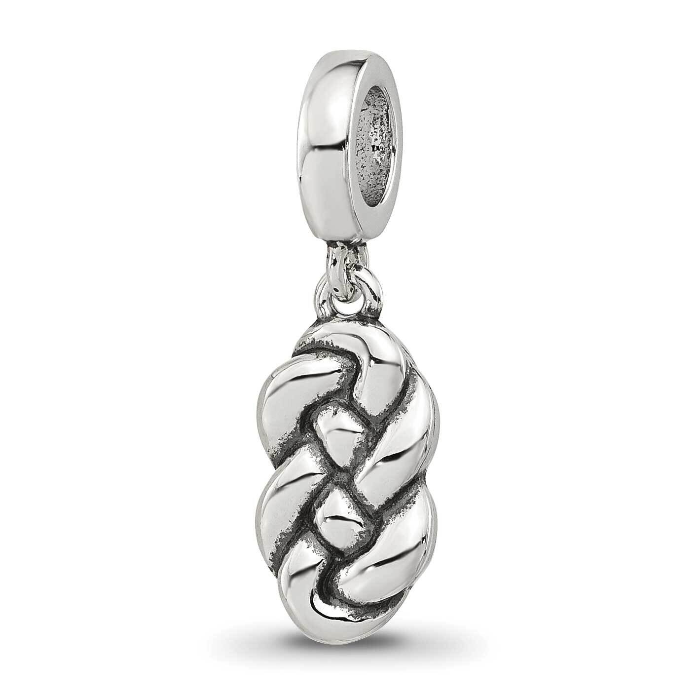 Polished Braided Knot Family Dangle Bead Sterling Silver QRS4282, MPN: QRS4282,