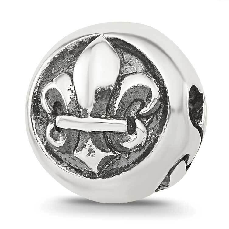 Fleur-de-lis Hinged Bead Sterling Silver QRS4321, MPN: QRS4321,