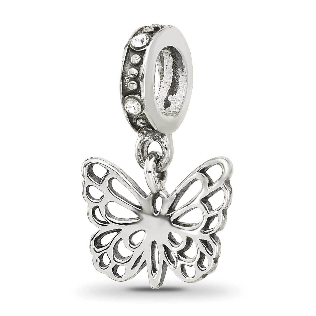 Swarovski Crystal Butterfly Dangle Bead Sterling Silver QRS4352, MPN: QRS4352,