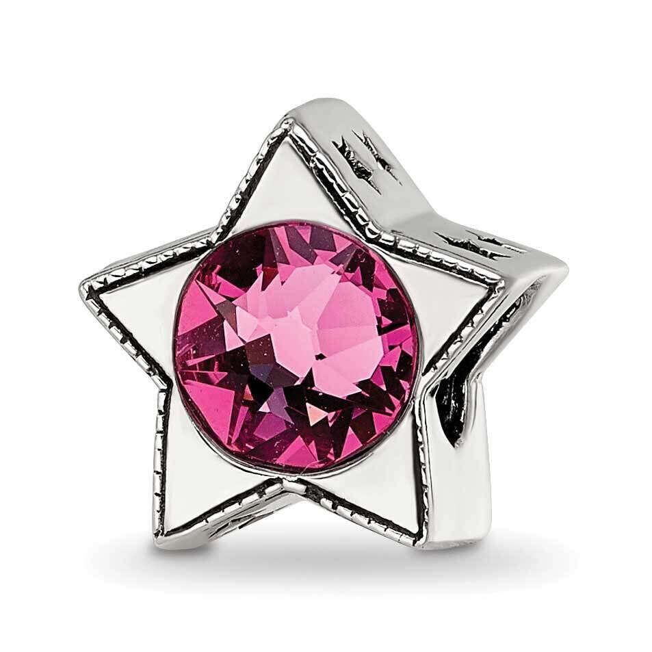 Preciosa Crystal Oct. Birthstone Star Bead Sterling Silver QRS4256, MPN: QRS4256,