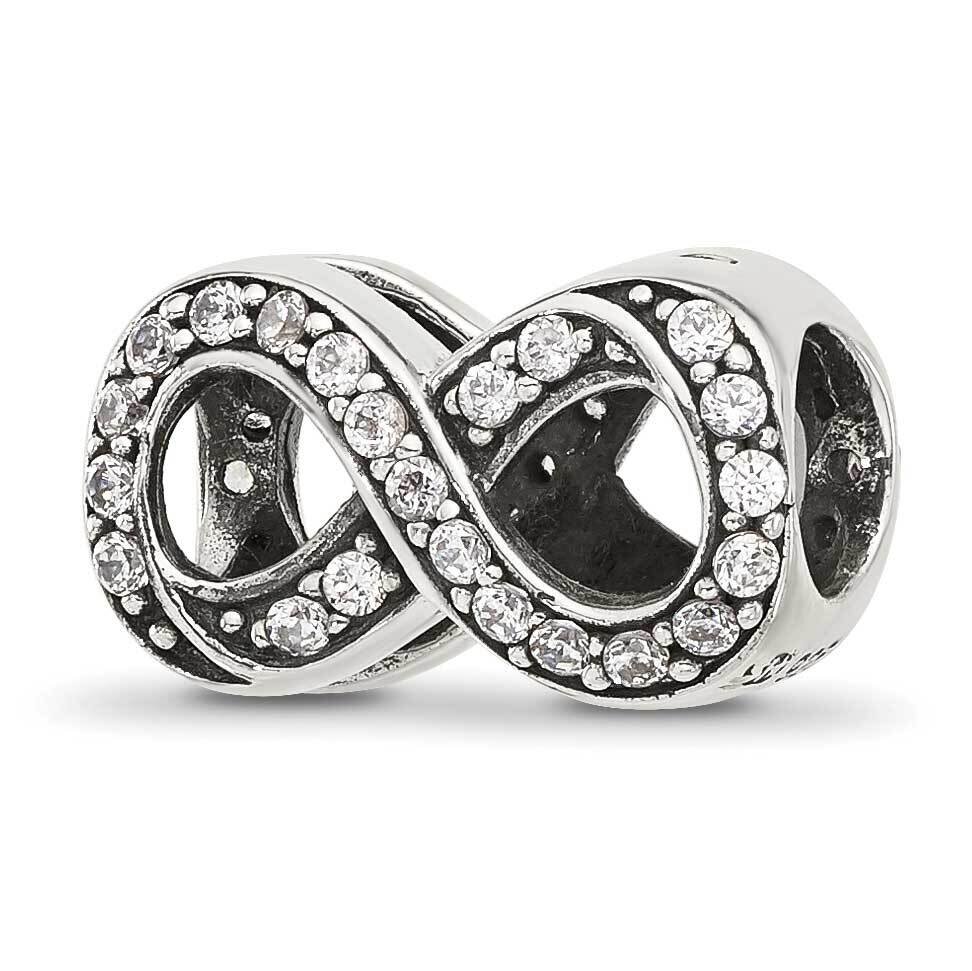 CZ Infinity Bead Sterling Silver QRS4425
