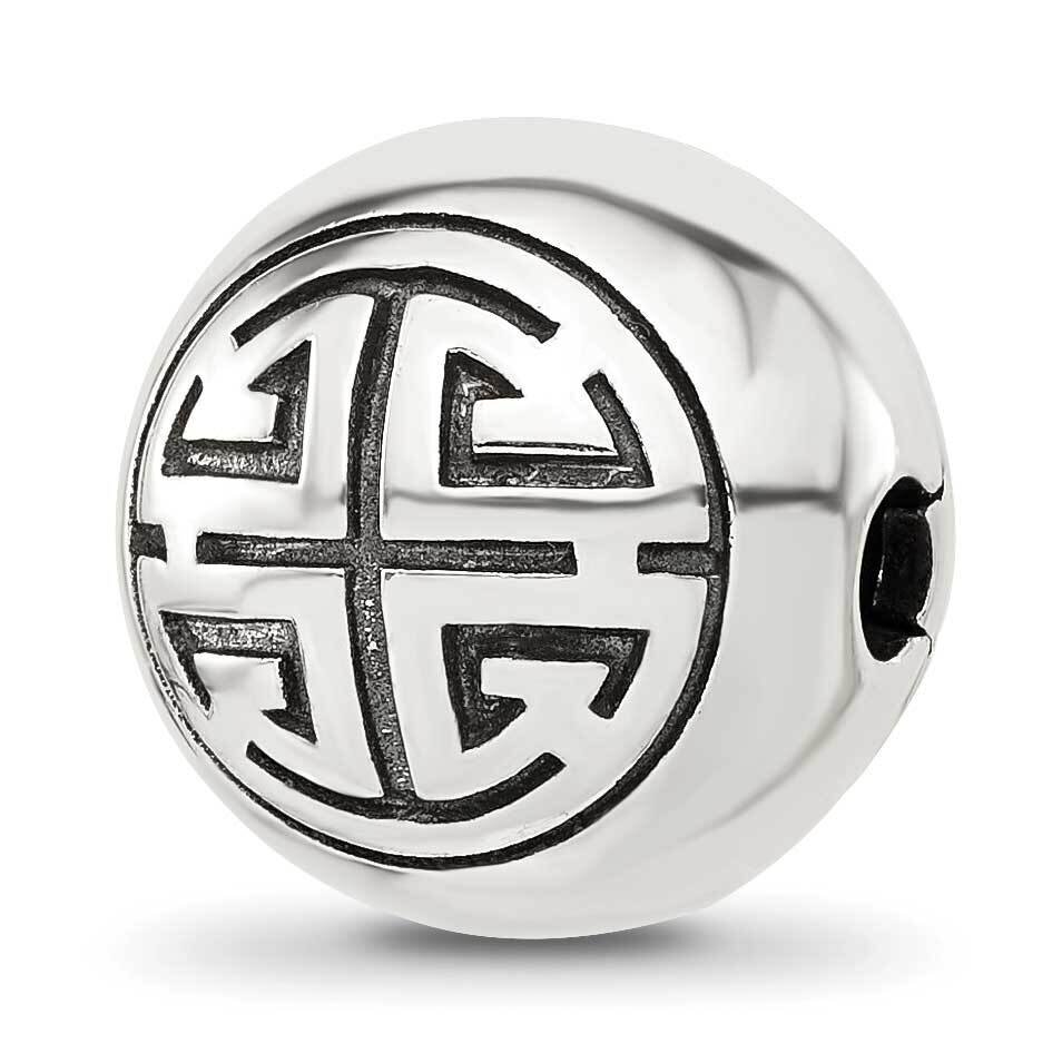Round Fancy Design Hinged Bead Sterling Silver QRS4313, MPN: QRS4313,
