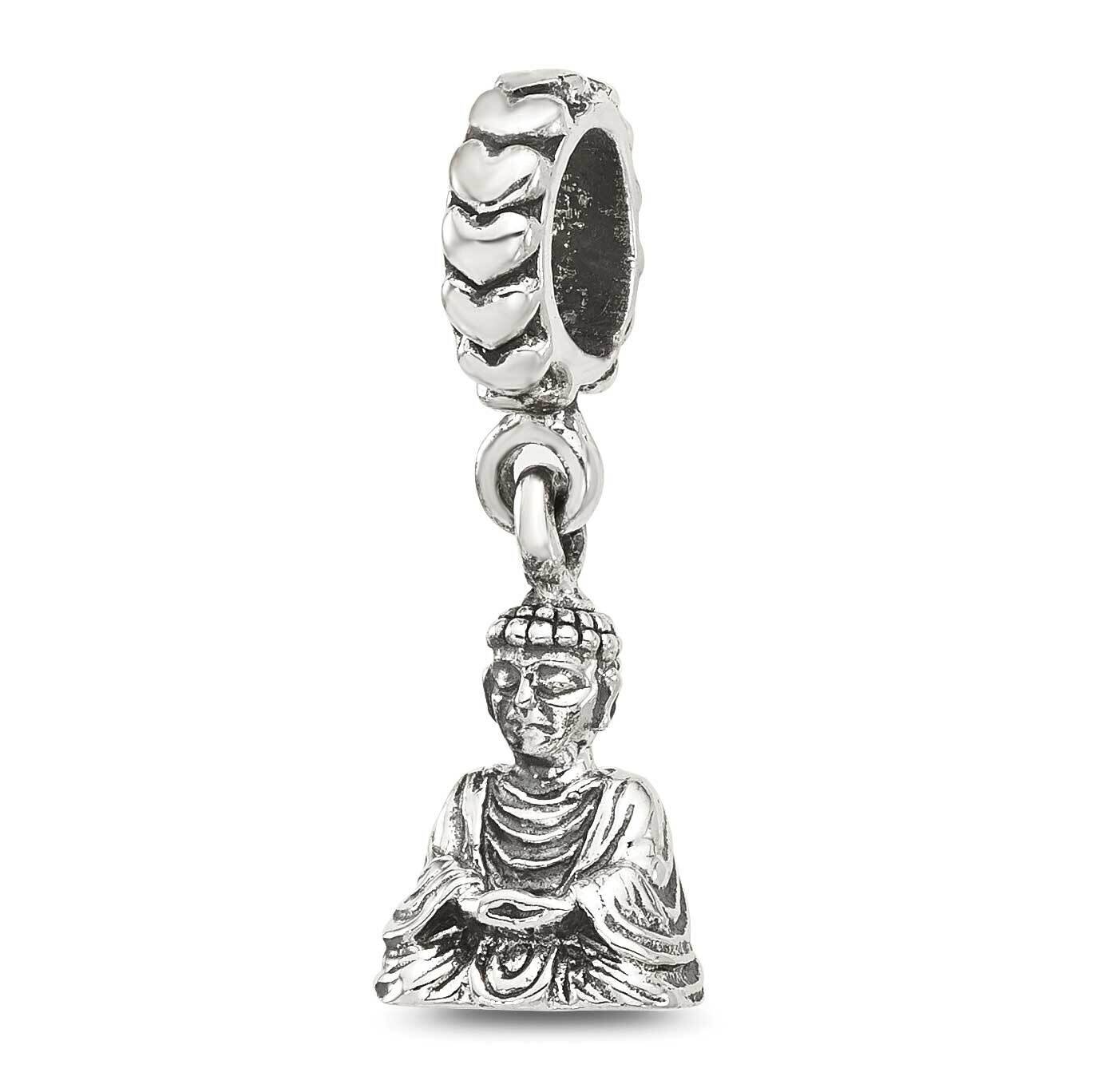 Antiqued Budda Dangle Bead Sterling Silver QRS4427, MPN: QRS4427,