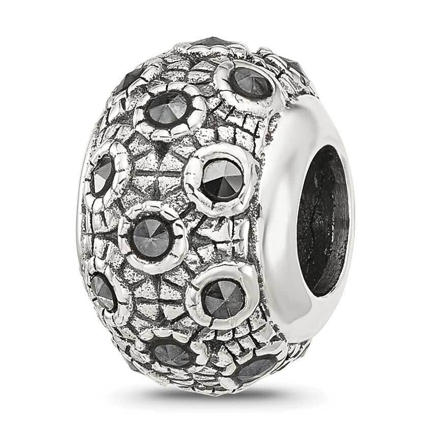 Antiqued Marcasite Bead Sterling Silver QRS4491