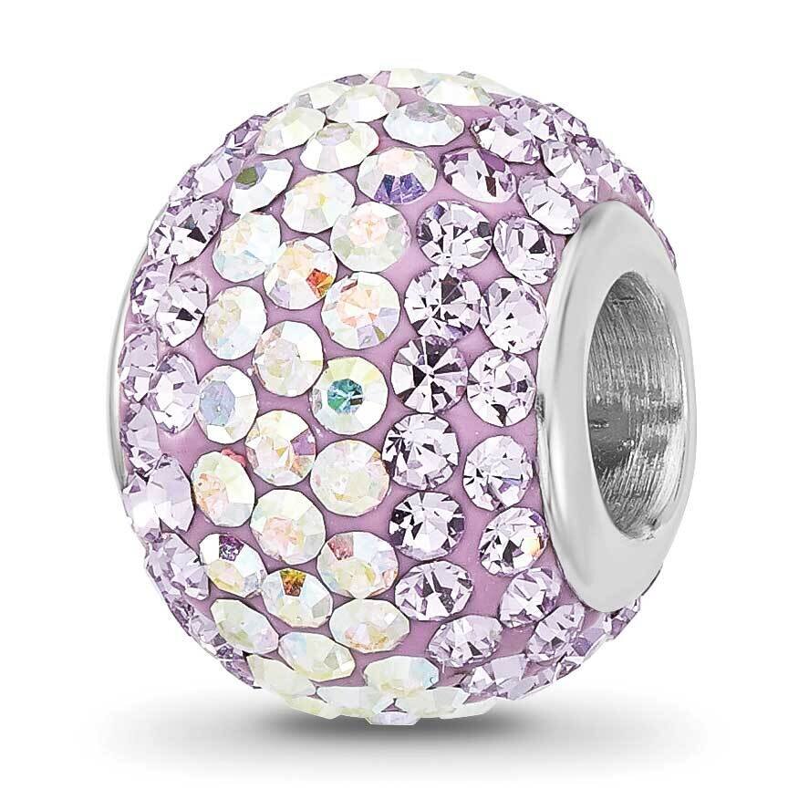 Purple/Iridecent Preciosa Crystal Bea Sterling Silver Rhodium-plated QRS4503, MPN: QRS4503,
