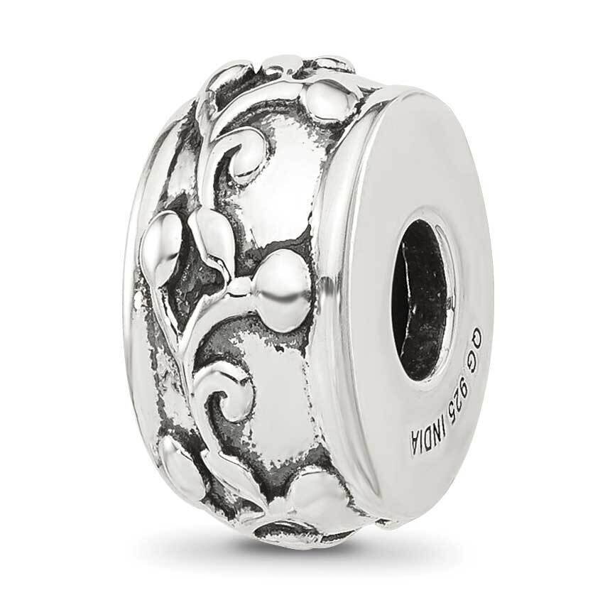Scroll Design Spacer Bead Sterling Silver QRS4482