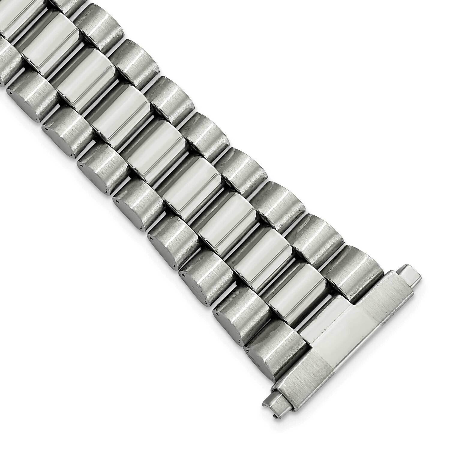 Gold-tone Long 22-26mm President-Style Watch Band Stainless Steel BA149-W