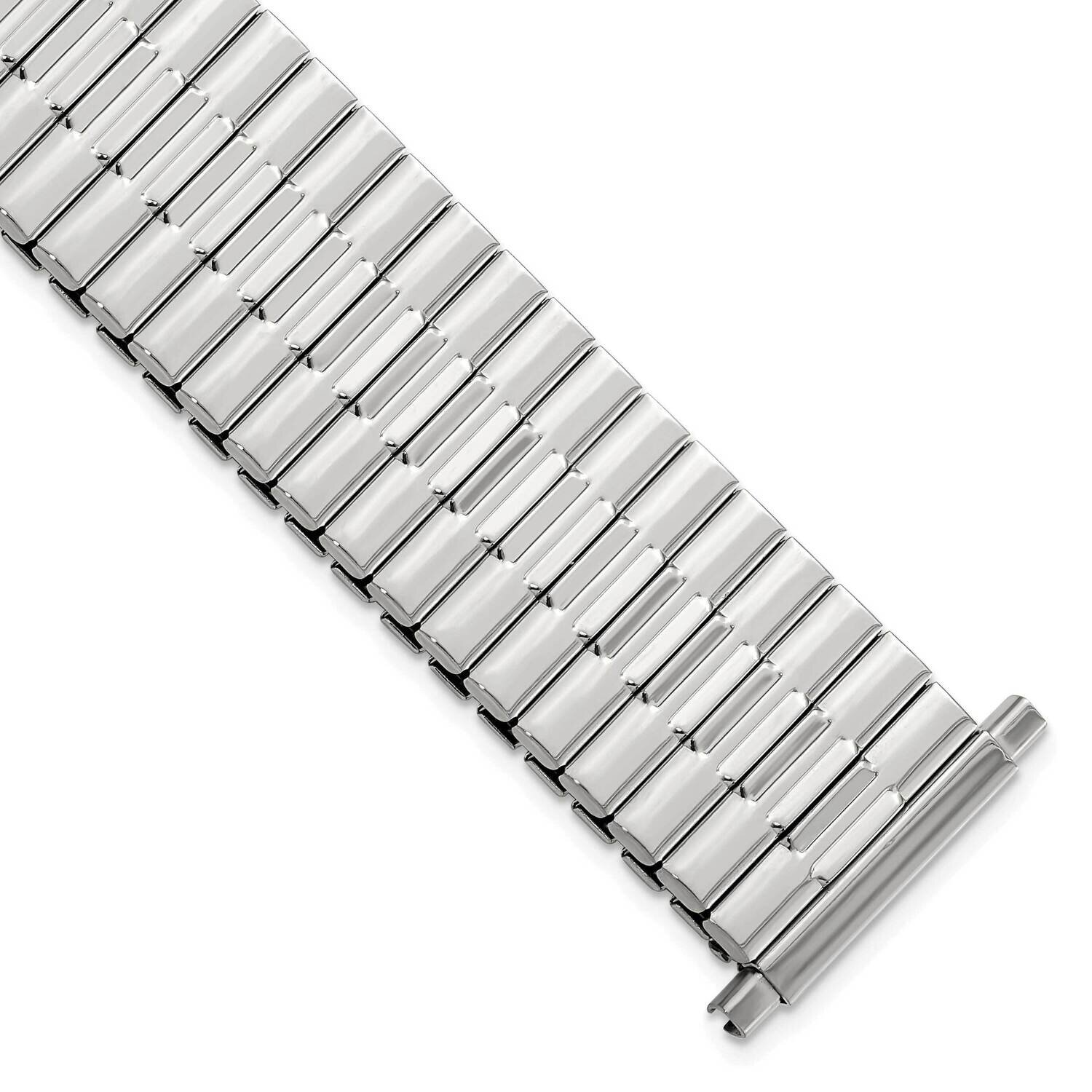 Gold-tone Mens Long 20-24mm Expansion Watch Band Stainless Steel BA523, MPN: BA523,