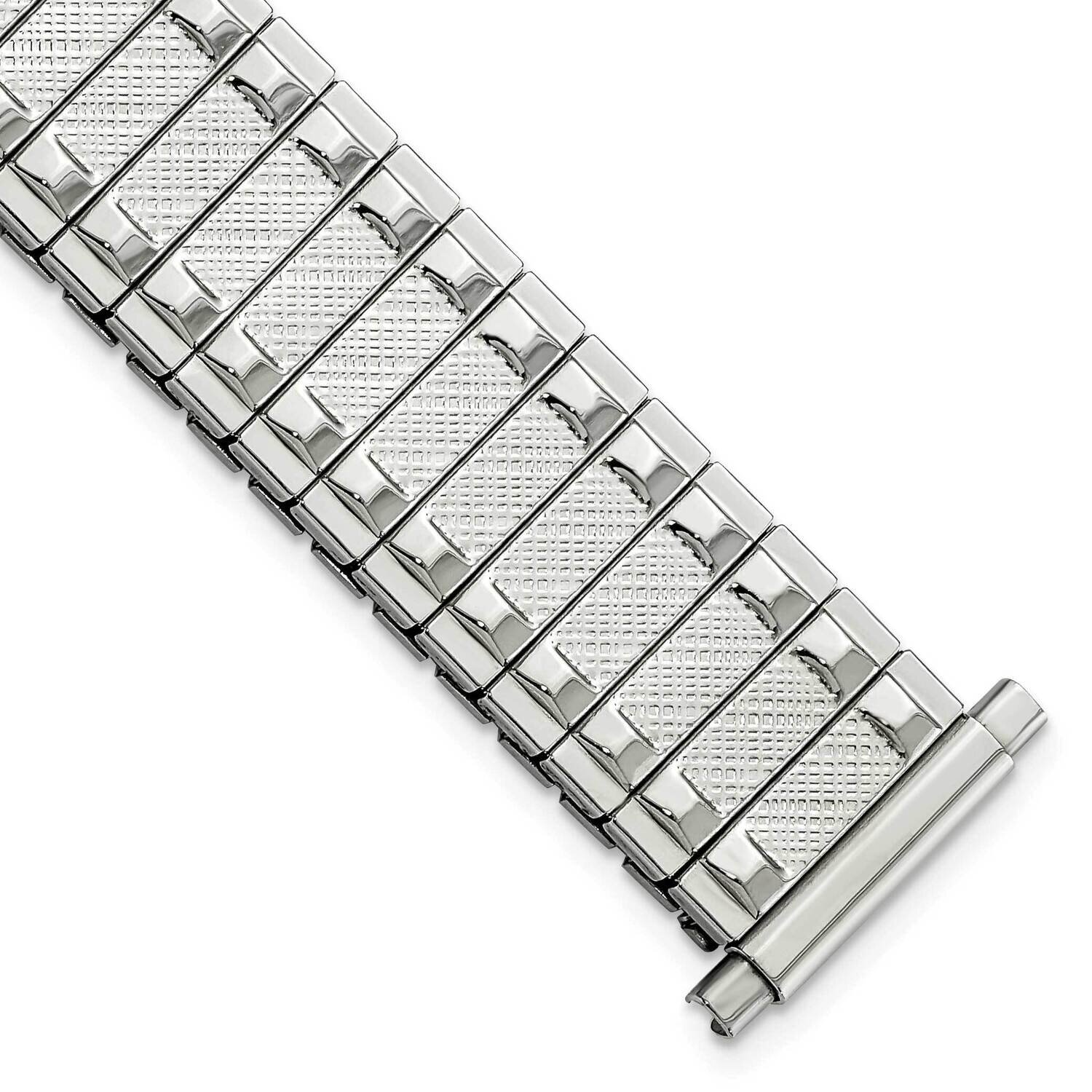 Gold-tone Long 15-20mm Expansion Watch Band Stainless Steel BA526