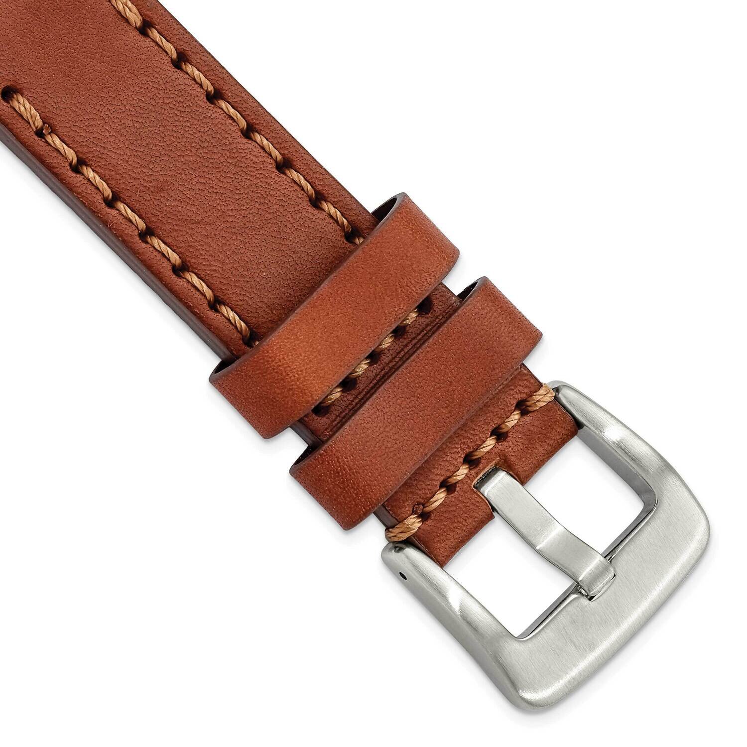 22mm Mahogany with Stitch Sport Calfskin with Stainless Buckle Watch Band Gold-tone BA540-22, MPN: …