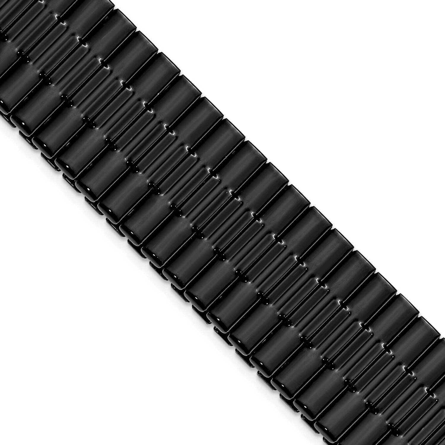 for Apple 42/44mm Mens Long Black Expansion Watch Band Gold-tone BA553-42, MPN: BA553-42,