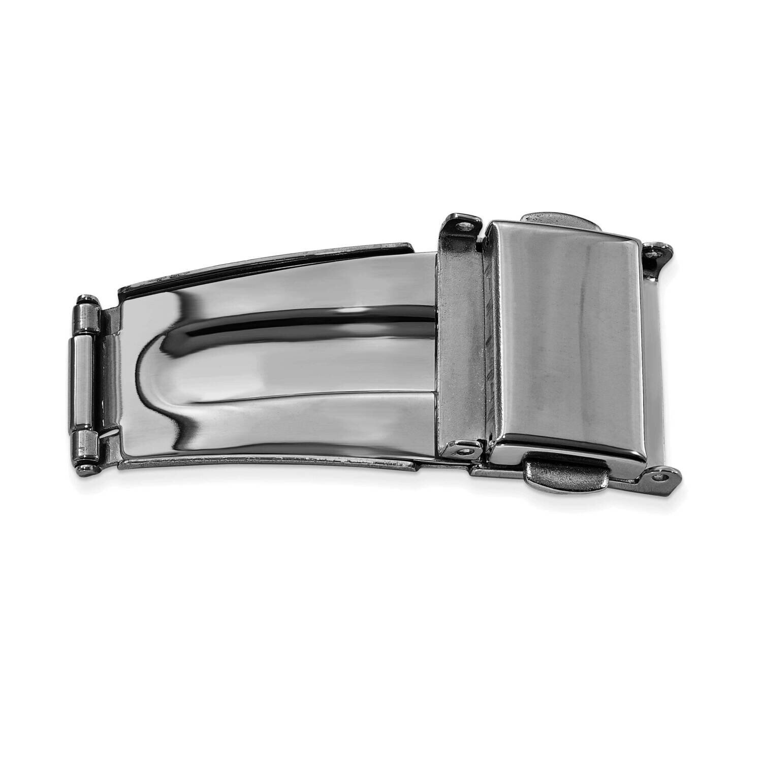 26mm Black Stnlss Steel Double Press Tri-Fold Deployment Clasp FTL149B-26, MPN: FTL149B-26,