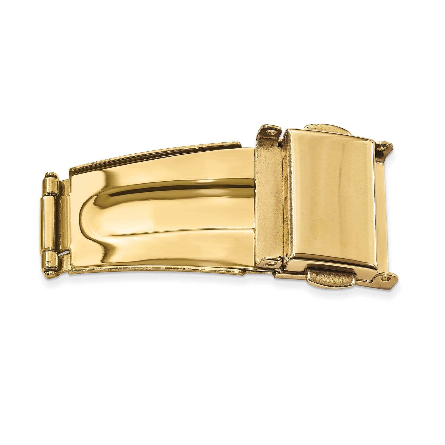 26mm Gold-tone Stnlss Steel Double Press Tri-Fold Deployment Clasp FTL149Y-26