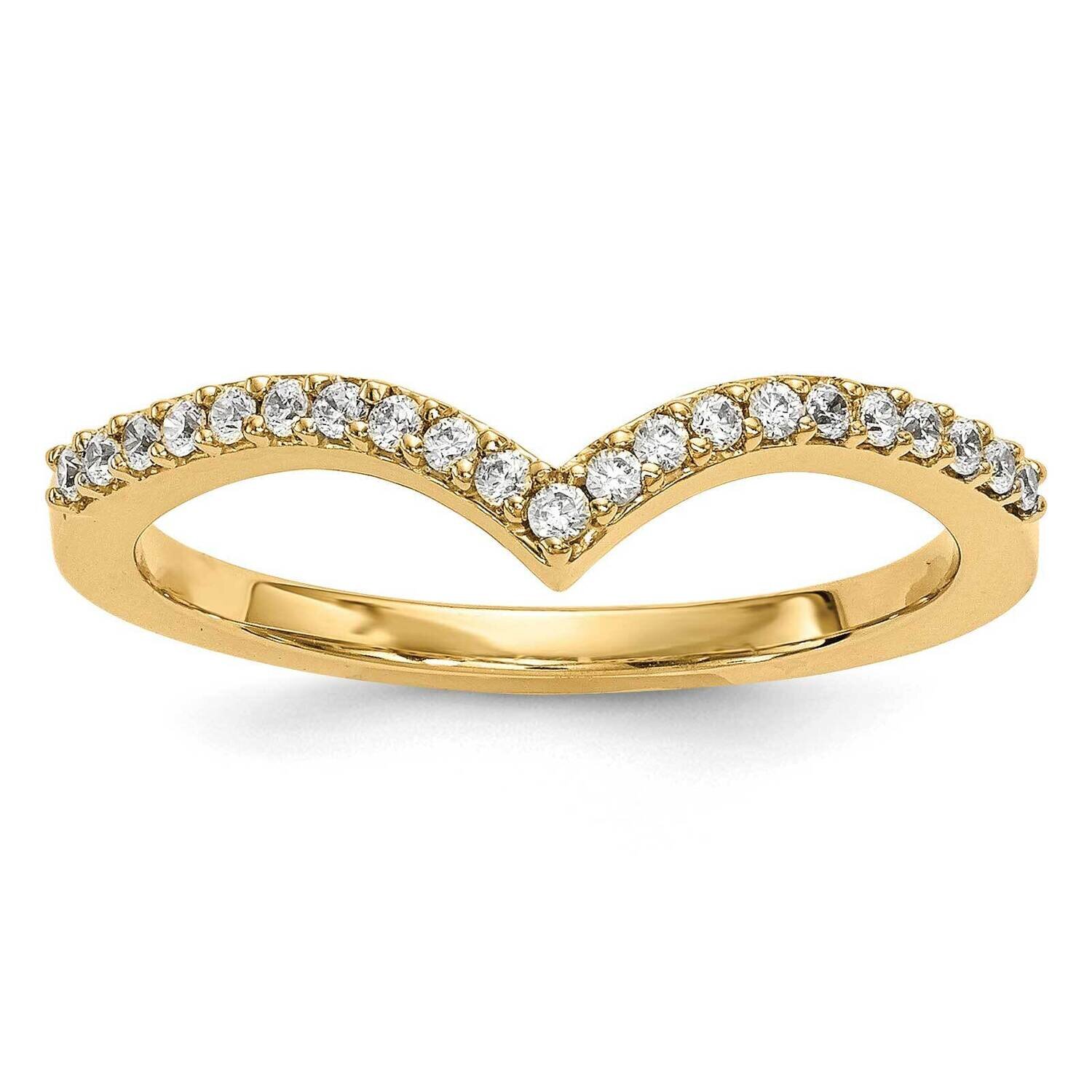 Diamond V Ring 14k Gold Y13740AA