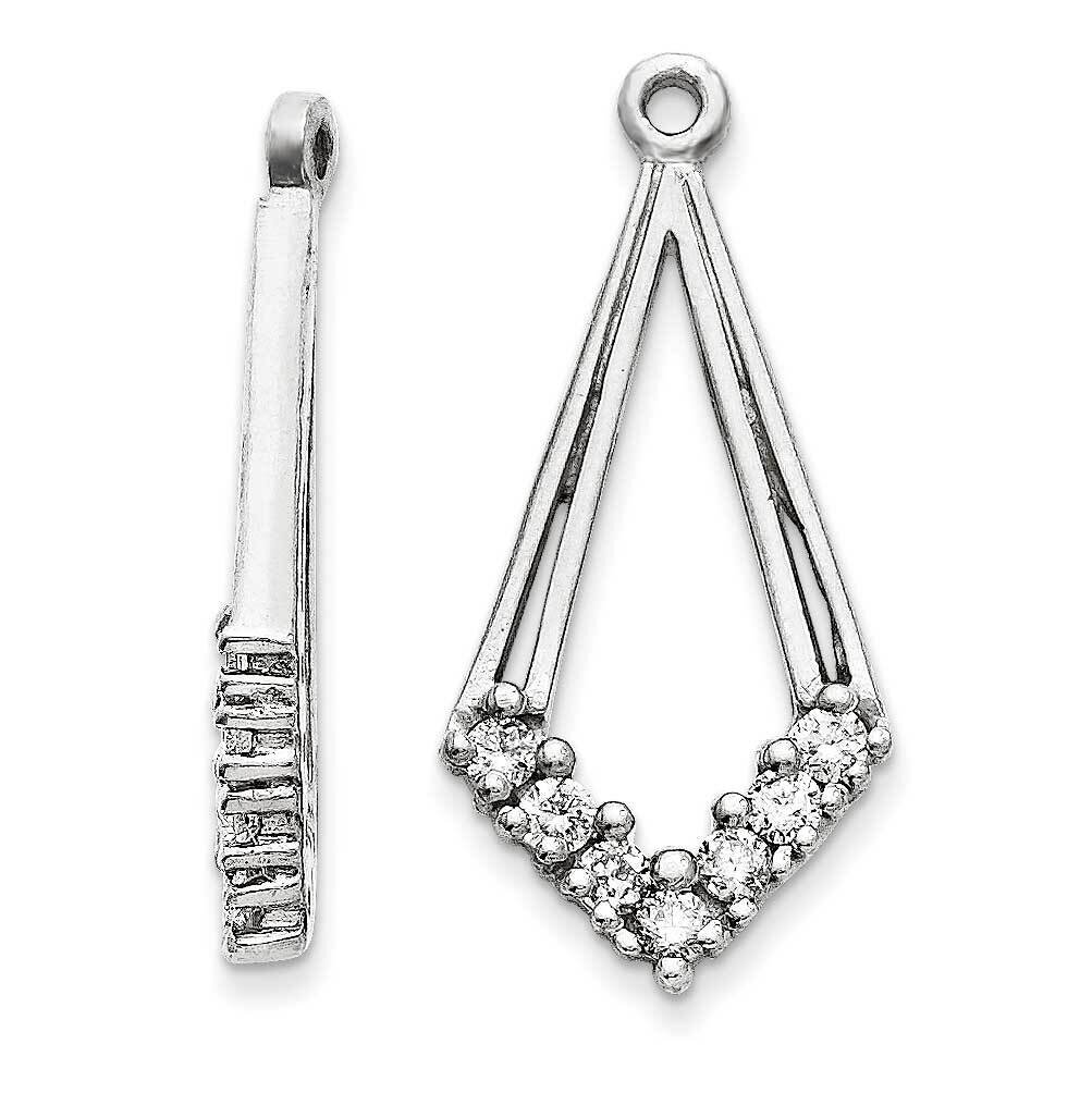 AAA Diamond earring jacket 14k White Gold XJ16WAAA, MPN: XJ16WAAA, 883957993874