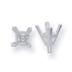 Princess V-End with Peg Head 5.0mm Setting 18k White Gold 8W178-5, MPN: 8W178-5,