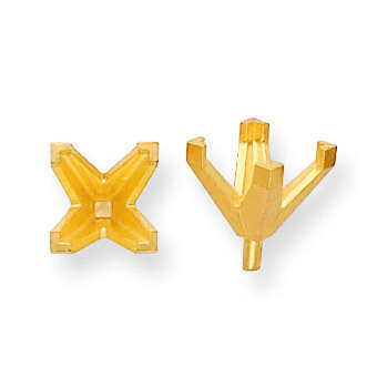 Princess V-End with Peg Head 4.0mm Setting 18k Gold 8Y180-3, MPN: 8Y180-3,